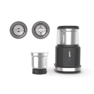 Retro Portable Electric Coffee Bean Grinder Spices Grinders with Removeable Stainless Steel Bowls for Office Kitchen Use