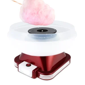 Retro Red Electric Cotton Candy Maker DIY Sweet Treats at Home