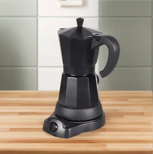Retro Style Electric Moka Pot Eagle Beak Spout Coffee Brewer for Rich Crema
