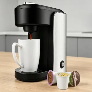 Retro Style Portable Single Serve Capsule American Coffee Machine for Home Office Travel Use