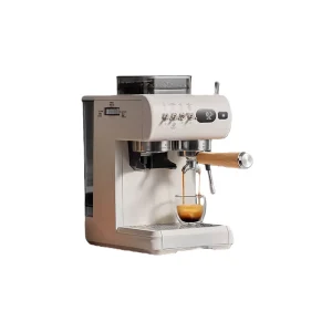 Retro Style Semi Automatic Espresso Coffee Maker with All in One Grinder 20 Bar Pressure Programmable Function