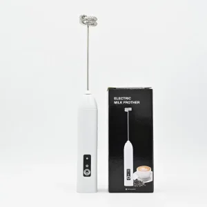 Reusable D01 Handheld Electric Milk Frother with 3 Speed Drink Coffee Mixer and Egg Beater USB Charging Base for Coffee Shop Use