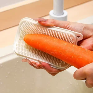 Reusable Fruit Veg Cleaning Brush Non Scratch Bristle Kitchen Produce Washer for Fresh Fruit Vegetable Household Cleaning Gadget