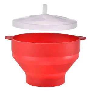 Reusable Non-Stick Foldable Microwave Silicone Popcorn Maker Heat Resistant for Party