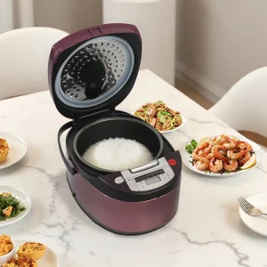 Rice Cooker 5L Home Intelligent Reservation Electric Rice Cooker Keep Warm Rice Cooker Aluminum Inner Pot Steamer