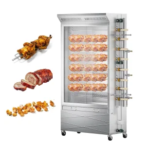 Roast High Efficiency Baked Duck Cooking Chicken on the Grill Automatic Rotating Domestic Commercial Chicken Rotisserie