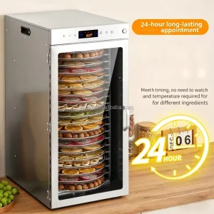 Rotary Food Dryer 10 12 16 20 Trays Stainless Steel Dehydrator Fruit Drying Machine Small Business Idea