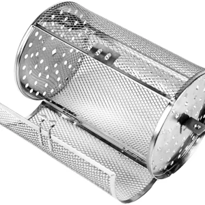 Rotatable Rotary Metal Basket for BBQ Grill Roaster Air Fryer Rotisserie Non Stick & Easily Cleaned