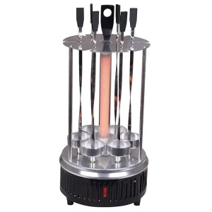 Rotisserie Grills Rotating Vertical Kebab Grill Countertop Electric BBQ Grill Kabob Machine with 360 Smokeless Automatic Rotate