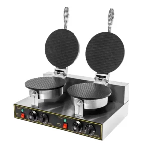 Round Plate Waffle Baking Ice Cream Cone Making Machine Ice Waffle Ice Cream Cone Snack Maker