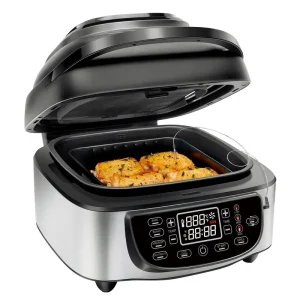 Round Shape 7.0L 1800W Friggitrice Ad Aria Digital Screen Hot Oilless Air Fryer Oven