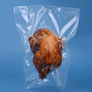 Round Virtue Sealer Food Grade PE Embossed Microwaveable Heat Seal Vacuum Bag 100pcs Customizable Size & Thickness for Chicken
