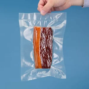 Round Virtue Sealer PE Food Grade Embossed Microwaveable Heat Seal Vacuum Bags for Chicken 100pcs Customizable
