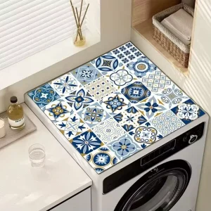 Rubber Printed Washable Absorbent Non slip Mat for Washing Machine Refrigerator Tops Kitchen Use