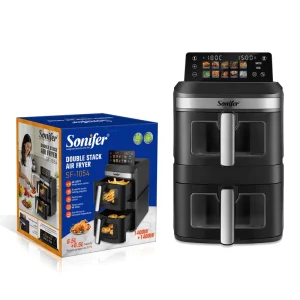 SF 1054 Double Pot Air Fryer Upper Lower Independent Large Capacity Deep Fryer for Hotel Restaurant Kitchen