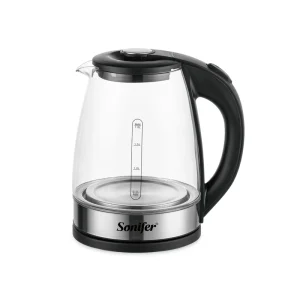 SF 2132 Transparent 1500W 1.8 Liter Electric Glass Water Kettle
