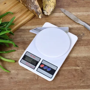 SF400 10kg Electronic Digital Kitchen Scale No Battery Household Food Weight LCD Display Scales Glass Plastic RoHS Certified