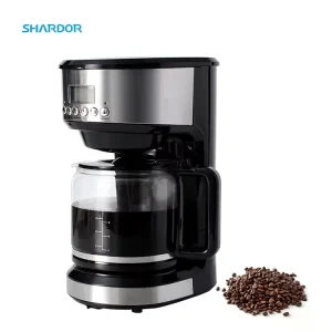 SHARDOR Programmable Coffee Machine with Glass Carafe Reusable Filter Home Office Digital Coffee Maker