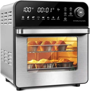 SS Modern Oil-Free Electric Air Fryer Oven Square Shape Stainless Steel for Household Use