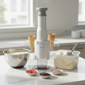 SUS630 Blade Material Ice Cream Maker Easy Assemble Ice Cream Machine