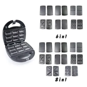 Sandwich Maker Detachable Toster Grill 8 in 1 Bread Rice Toaster Grill Makers Portable Triangle Waffle Maker