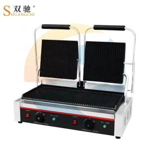 Sandwich Press Snack Food Home Appliance Double Heads Electric Griddle Panini Contact Pressure Fryer Chicken BBQ Smokeless