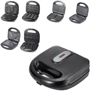 Sandwich Toaster 180 Degree Flat Open Panini Press Bread Machine Slice Non-Stick Grill with Removable Drip Tray