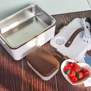 School Electric Lunch Box Set for Kids Children Adult Girls With Plastic Stainless Steel pp Mental Material Insulated Bag