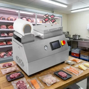 Seafood Skin Packaging Machine Tray Vacuum Sealer Food Plastic Container Vacuum Skin Packaging Machine