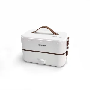 Self Cooking Electric Lunch Box Mini Rice Cooker 2 Layers Steamer Lunch Box for Home Office School Travel Cook