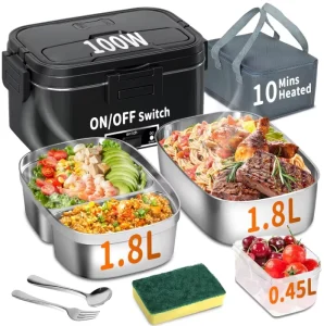 Self Heating Electric Lunch Box Food Warmer Portable Heated Electric Lunchbox With Carry Bag 12 24 110 220V
