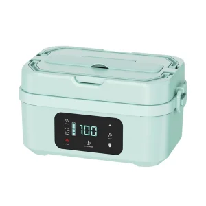 Self Heating Water Free Electric Charging Stainless Steel Lunch Box with Insulation Removable Inner Container Timing Function