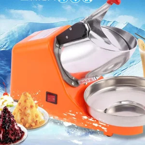 Semi Automatic Commercial Household Electric Ice Shaver Stainless Steel Portable Ice Crusher