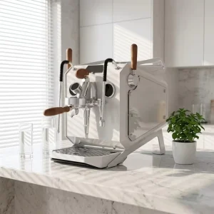 Semi Automatic Espresso Coffee Maker Milk Frother 9 Bars Pressure Stainless Steel Housing Touch Screen Display Multifunctional