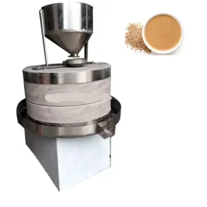 Sesame Tahini Peanut Butter Soybean Milk Stone Grinder Mill Making Machine Electric Motor Mini Home Use Automatic