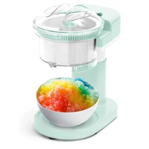 Shaved Ice Maker + Slushie Machine with Stainless Steel Blades for Snow Cone