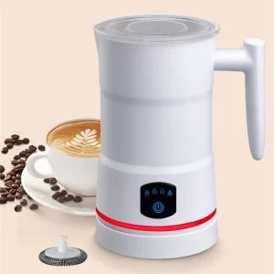 Silent Operation & Automatic Shut Off 400W 4 Cup Multi Functional Milk Frother Hot & Cold Foam Maker Milk Warmer Latte Function