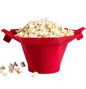 Silicone Microwave Popcorn Popper Collapsible Bowl 100% Pure Silicone LFGB Food Grade No Fillers BPA free