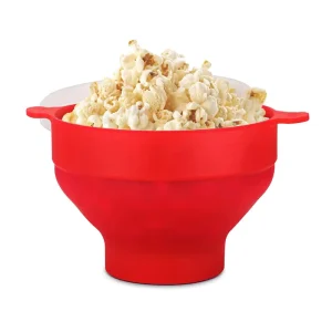 Silicone Microwave Popcorn Popper Collapsible Bowl BPA Free Dishwasher Safe Utensils