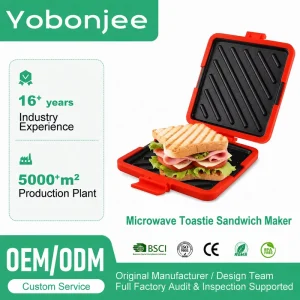 Silicone Square Microwave Toastie Sandwich Maker Non Electric Grilled Cheese Maker Microwave Safe Panini Press Kitchen