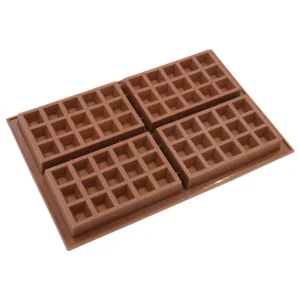 Silicone Waffle Mold Nonstick Baking Pan for Oven Microwave Homemade Waffles Pancakes Bread Pizza Pastr