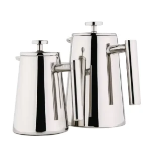 Silver Color Coffee French Press Stainless Steel 304 Double-Walled Insulated French Press with Ergonomic Handle