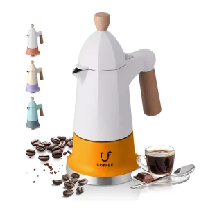 Simple Colorful Coffee Pot Handmade Aluminium Moka Pot 1cup 3cups Espresso Coffee Maker with Handle