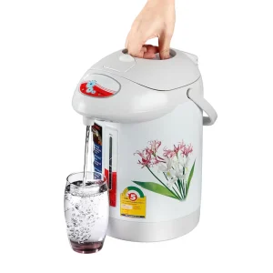 Simple Function Electric Thermo Pot Tinplate Coating Housing Water Boiler Dispensing Air Pot for Home Office Hotel Use