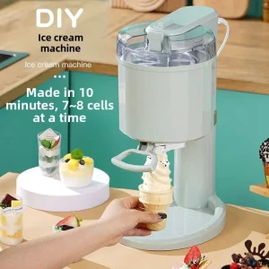 Single Countertop DIY Electric Ice Cream and Snow Cone Maker Automatic Function for Home Use