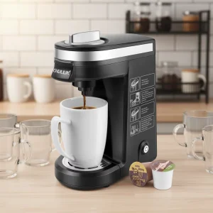 Single Cup Capsule Coffee Machine with Temperature Control Private Mold American Standard Plug