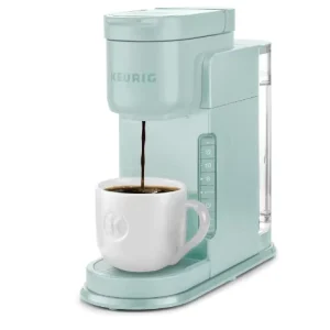 Single Cup Coffee Maker 3 Brew Sizes Power Button Function 47 ounce Detachable Tank Mint Green