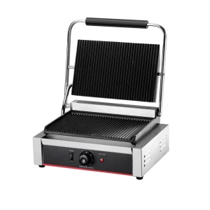 Single Head Panini Griller Sandwich Maker Commercial Griddle Machine High Productivity Timer for Hotels Factory Price
