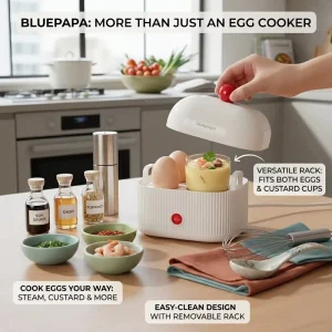 Single Layer Electric Egg Cooker Steamer Portable Mini Automatic Breakfast Maker Household Use Multifunctional Noise Free Eggs