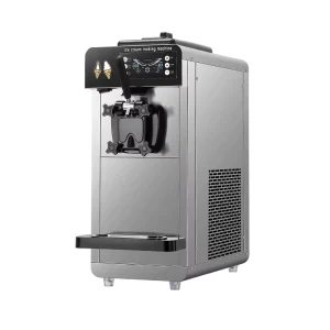 Single-Nozzle Ice Cream Machine Commercial Fully Automatic Sundae and Cone Machine Stainless Steel Countertop Ice Cream Maker